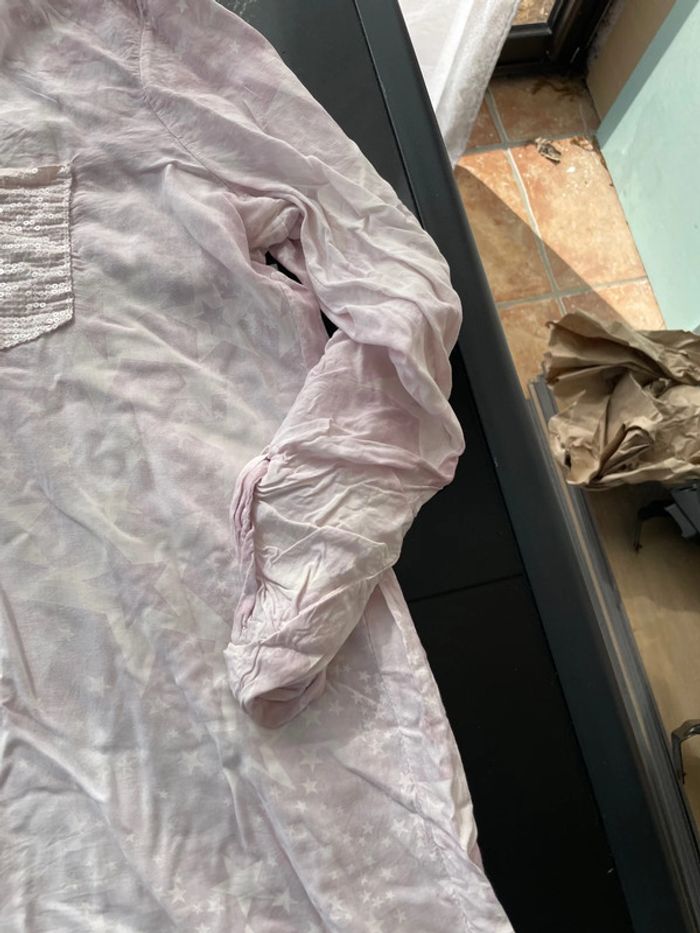 Chemise, rose, étoile, taille 38 - photo numéro 9