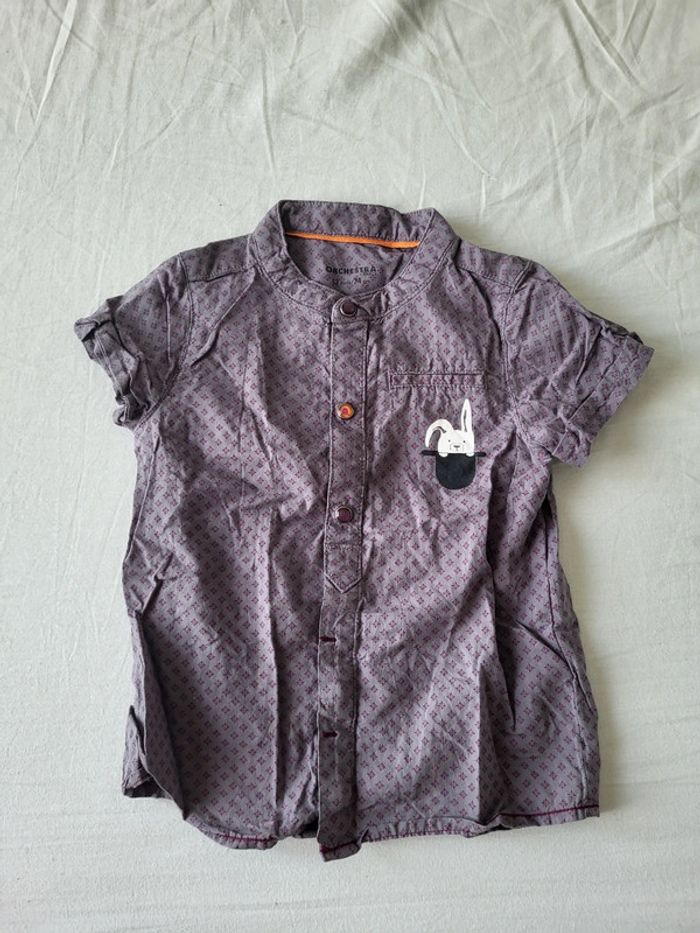 Chemise garçon  manches courtes orchestra neuve 12 mois