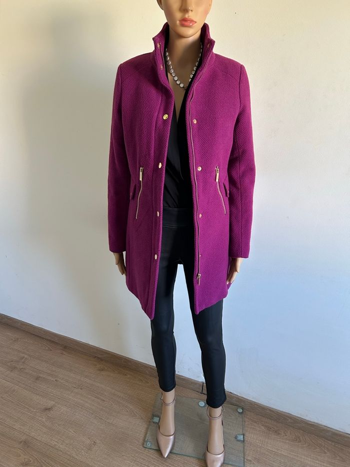 Duffle coat violet fuchsia Morgan taille 36 TBE - photo numéro 5