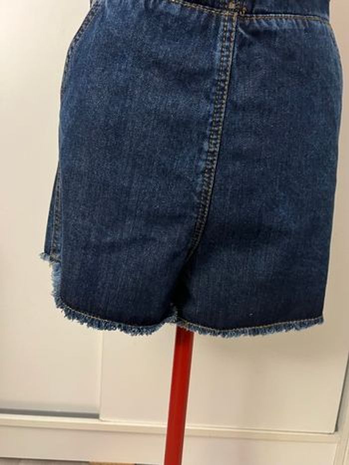 Salopette short jean bleu brut Lola - photo numéro 2