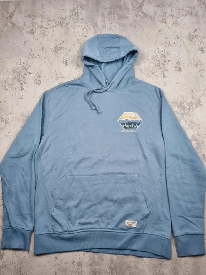 Sweat à capuche Eddie Bauer bleu – Taille M Homme (mesures en photos) - photo numéro 3