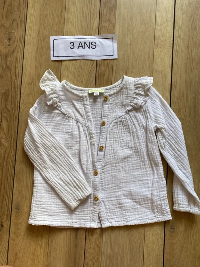 Chemise blanche gaze de coton