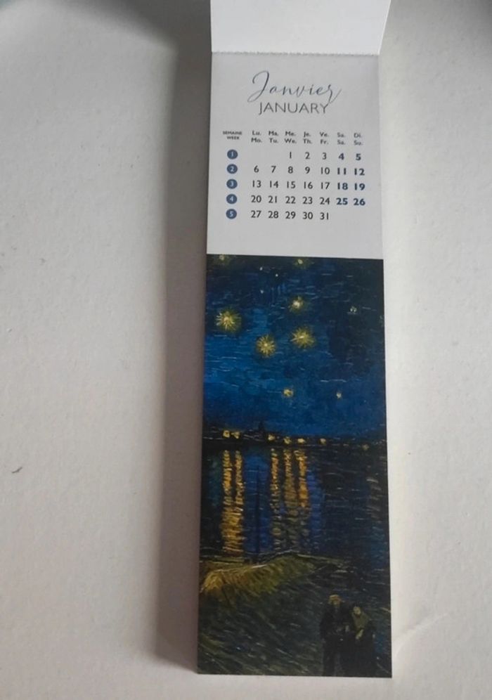 Calendrier Marque-page 2025 / Aquarupella - Gratuit / Free - photo numéro 2