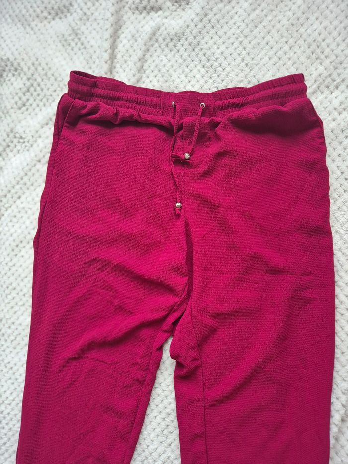 Pantalon fluide bordeaux