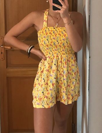 CombiShort fleurie jaune