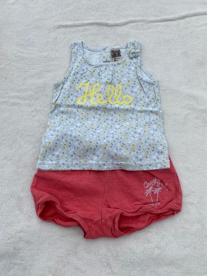 Bel ensemble short creeks débardeur tape à l’œil 2 ans - photo numéro 2