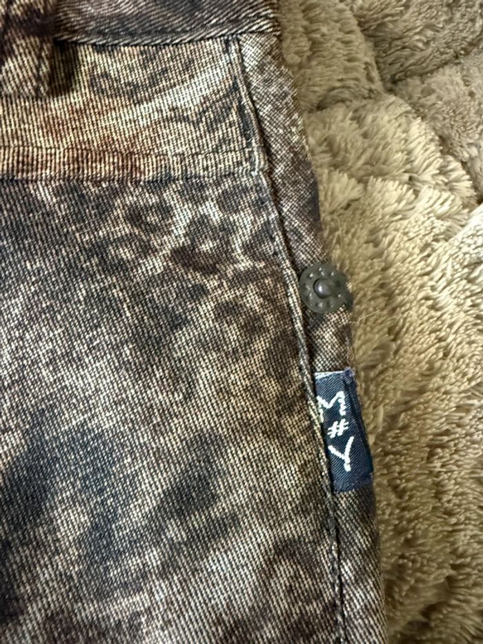 Pantalon / jean marron léopard en très bon état taille 38/40 - photo numéro 4