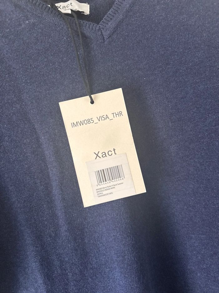 👕 Pull fin col en V - homme taille S - xact clothing- neuf avec étiquette - photo numéro 2