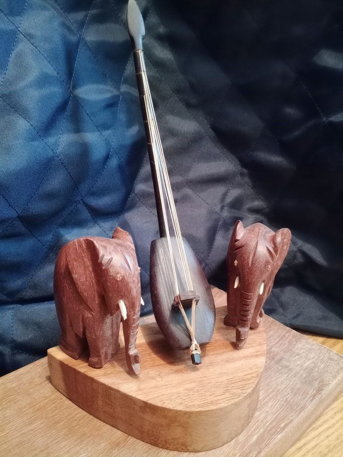 Décoration sculpture africaine éléphants