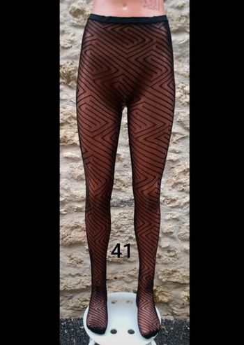 Collant résille motif fantaisie