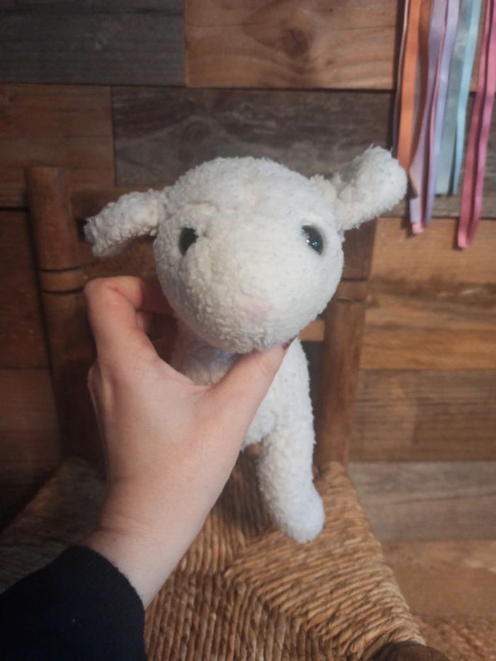 Peluche agneau vintage Nounours - photo numéro 6