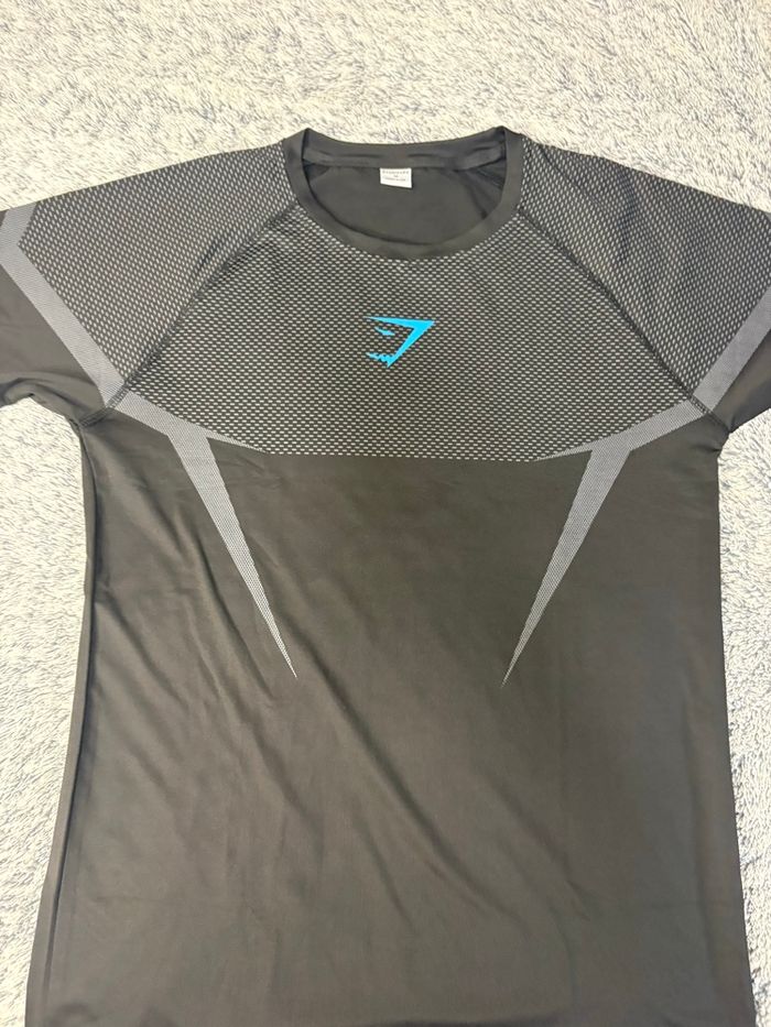 T-shirt de compression, gym, shark - photo numéro 3