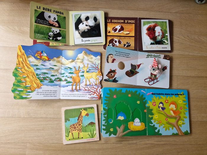 Lot de 5 livres à toucher + puzzle pour bébé 12/24 mois - photo numéro 8