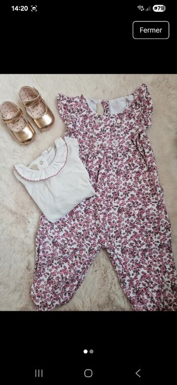 Ensemble 12 mois combinaison et bodie