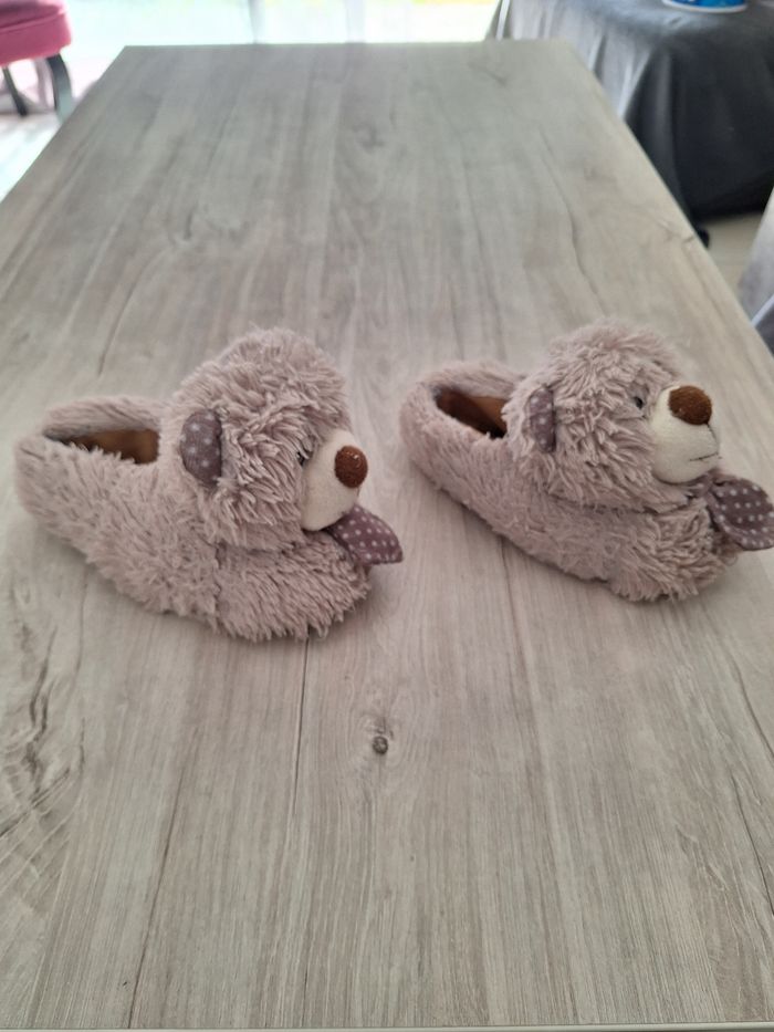 Chausson beige nounours - photo numéro 2