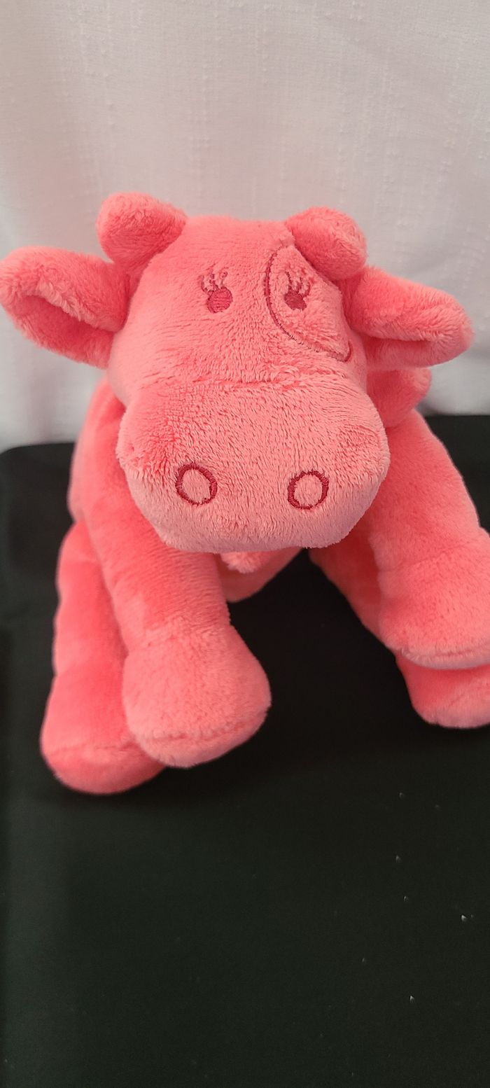 Doudou peluche vache rose noukie's - photo numéro 5