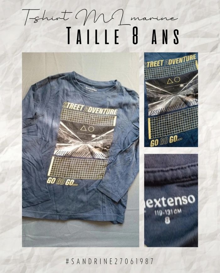 T-shirt manches longues marine