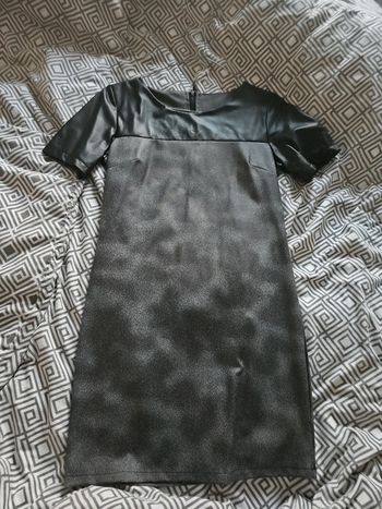 Robe soirée effet cuir serpent noir