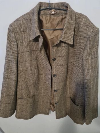 Veste à carreaux en laine vintage