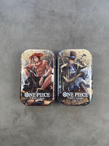Lot 2 tin One piece TS02  Ace + Luffy
