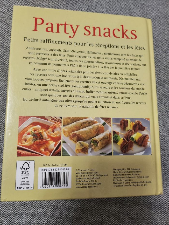 Livre party snacks petits raffinements pour les receptions et les fêtes - photo numéro 2