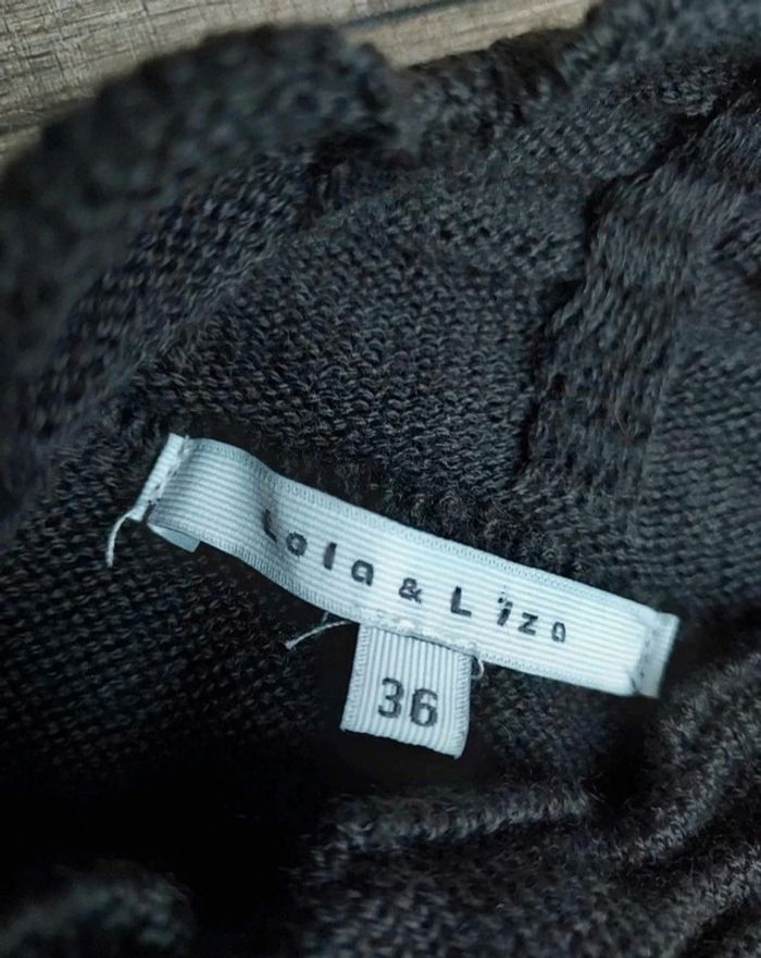 Magnifique robe pull marron Lola & Liza laine et mohair - photo numéro 5