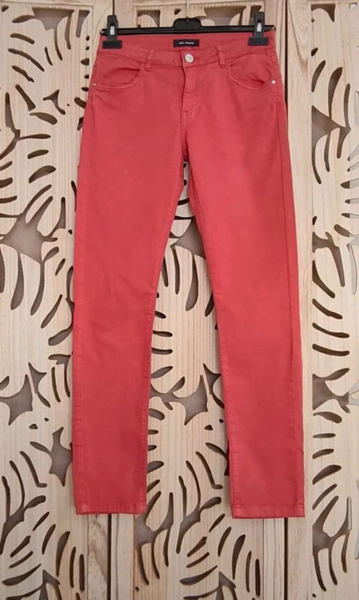 Pantalon skinny corail / rouge Cop Copine - photo numéro 2