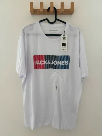 T-shirt blanc Jack & Jones homme L – Neuf avec étiquette