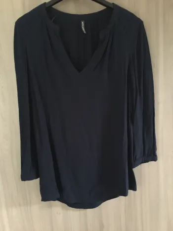 Chemisier bleu marine manches 3/4 naf naf T.36