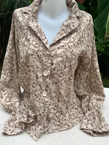 Chemise SHEIN manches longues fleuries taille M