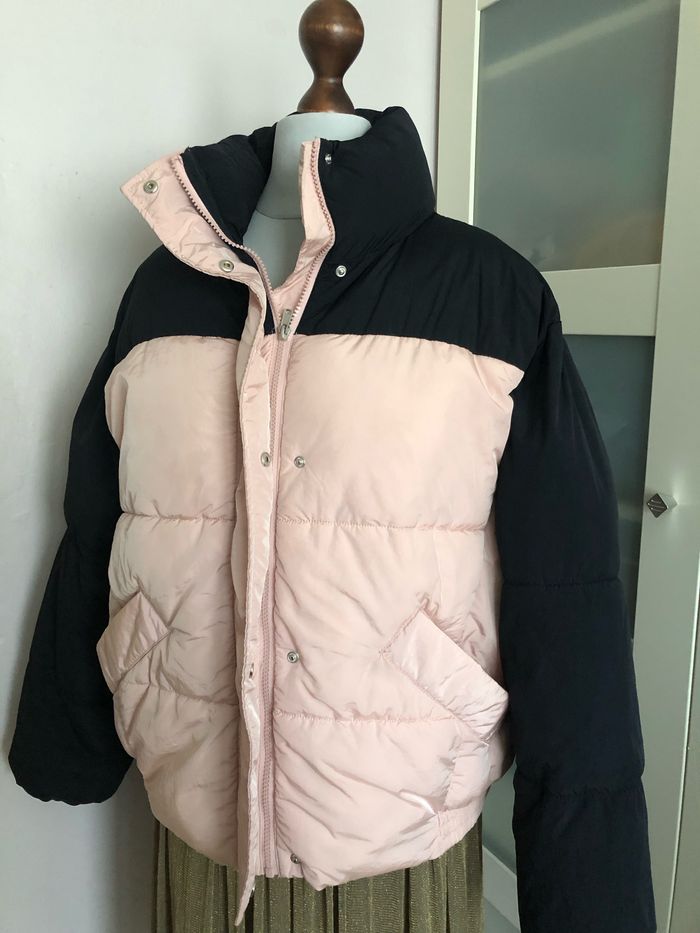 Blouson matelassé rose et bleu marine - photo numéro 2