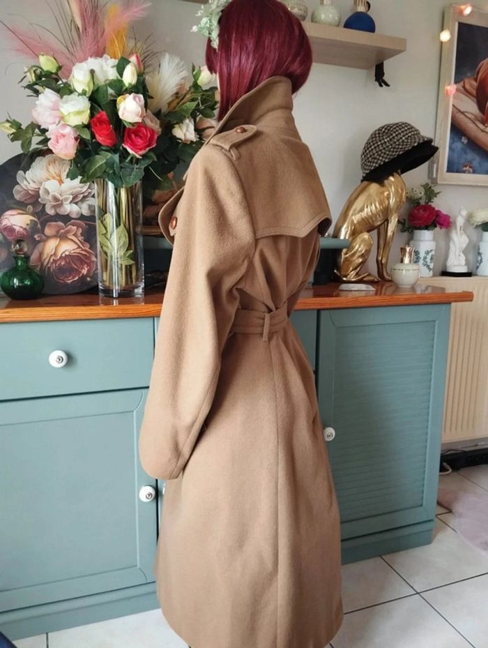🌷Manteau Beige Vintage Pure Laine Tyrol Autrichien Steinblok T42/44🌷 - photo numéro 19