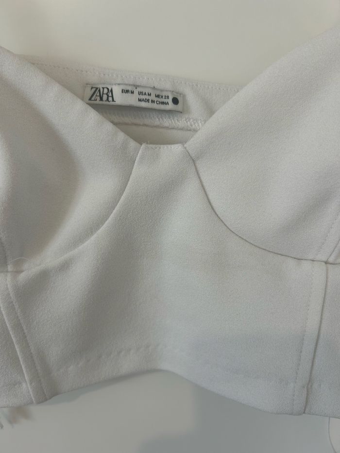 Top blanc Zara - Taille M - photo numéro 2