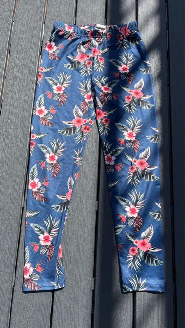 Legging à motif bleu SHEIN fille taille 10 ans