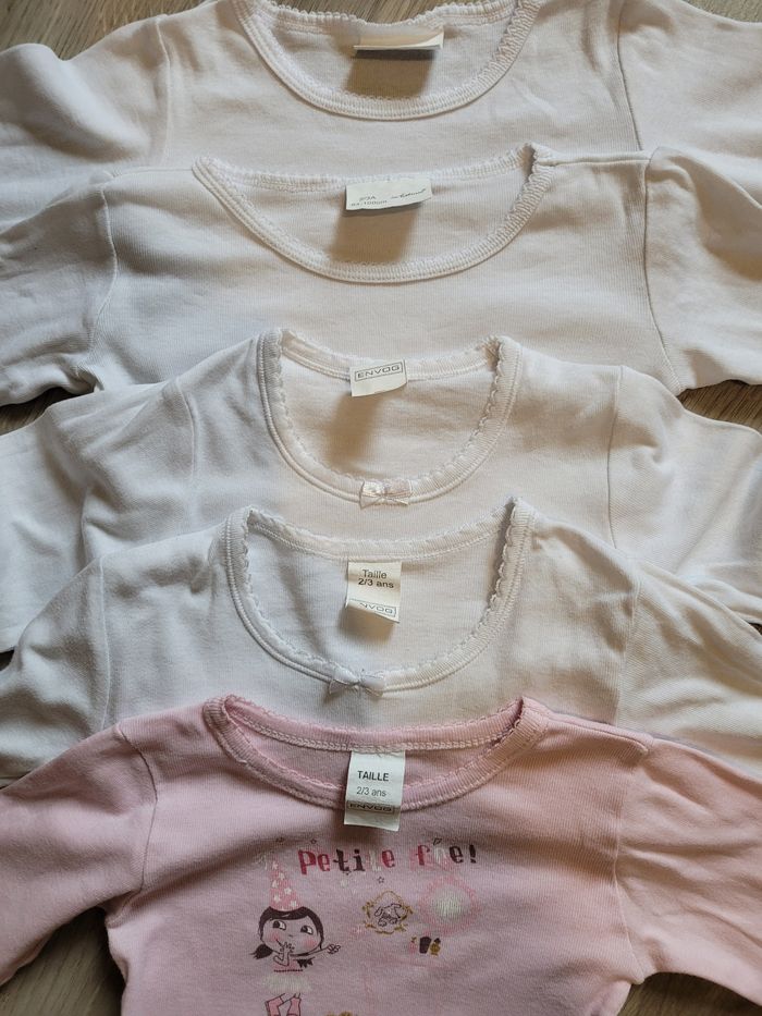 Lot de 5 tee-shirts manches longues 2/3 ans - photo numéro 3