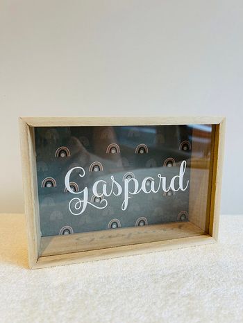 Tirelire en bois personnalisée avec prénom ou message