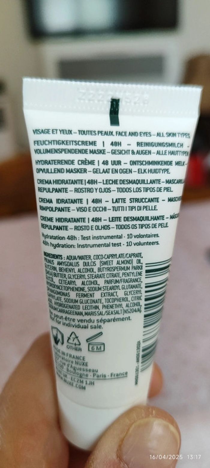 Nuxe Crème Fraîche De Beauté 15ml Crème Hydratante 48h - photo numéro 2
