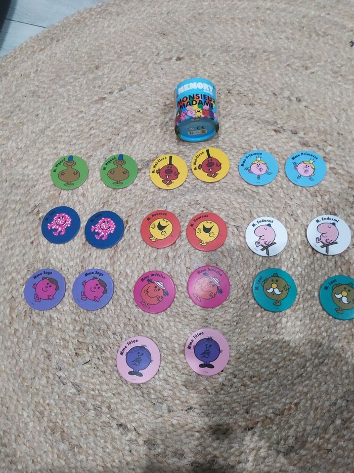 Jeu Memory, Monsieur Madame, dès 3 ans, TBE - photo numéro 4