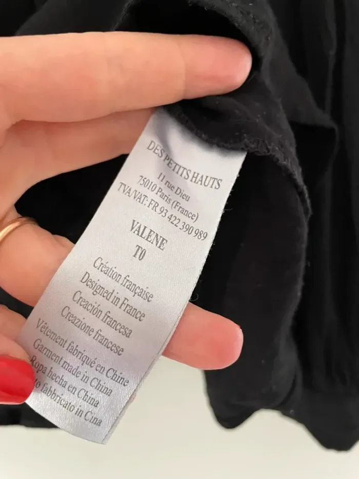 Blouse noire chic “Valene” Des Petits Hauts - Taille 0 - photo numéro 4