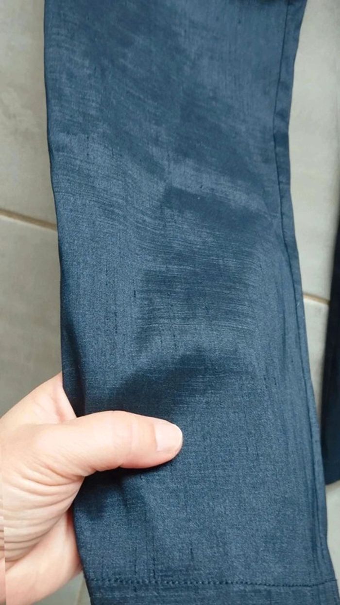 Pantalon tregging bleu  marine  taille s brillant avec  effets - photo numéro 4
