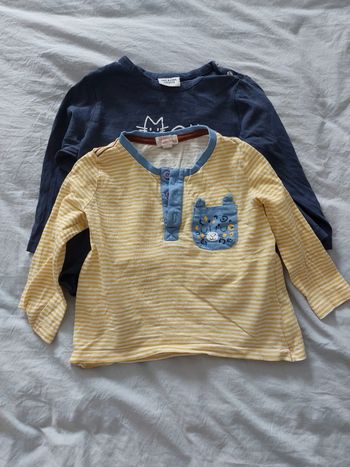 Lot 2 t-shirt manches longues 18 mois (Tape à l'œil et DPAM)