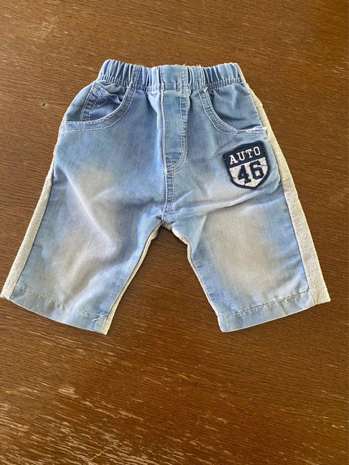 Pantacourt jean et gris