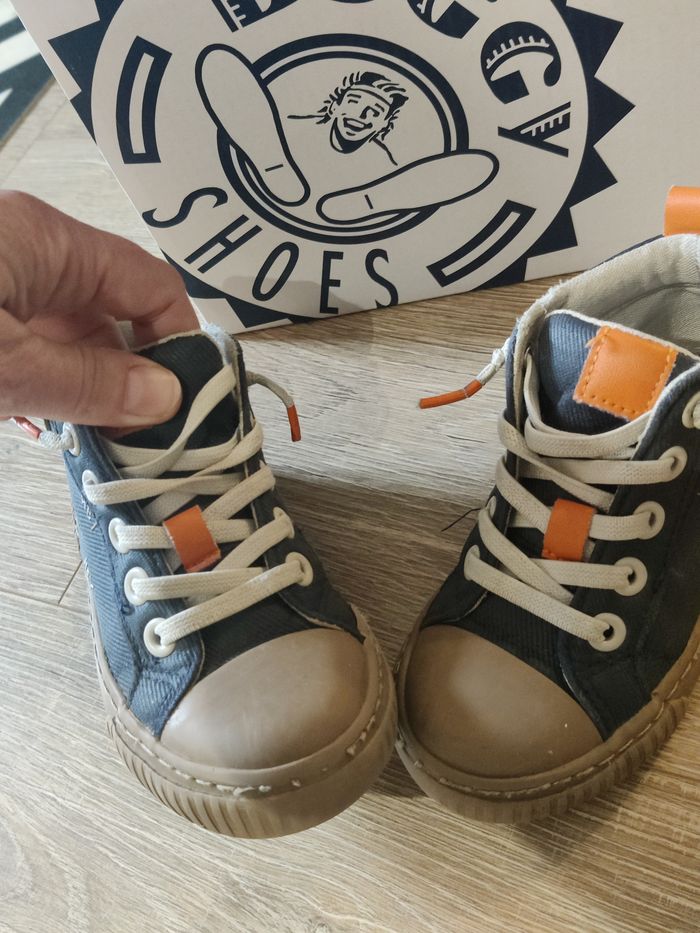 Baskets chaussures montantes à lacets élastiques Buggy marine Taille 25 - photo numéro 5