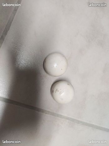 Embout pour tringle a rideaux en bois blanc