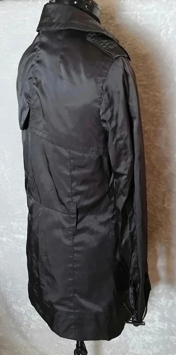 Trench noir ceinture rouge Mango Suit - photo numéro 9