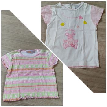 2 t-shirts rose