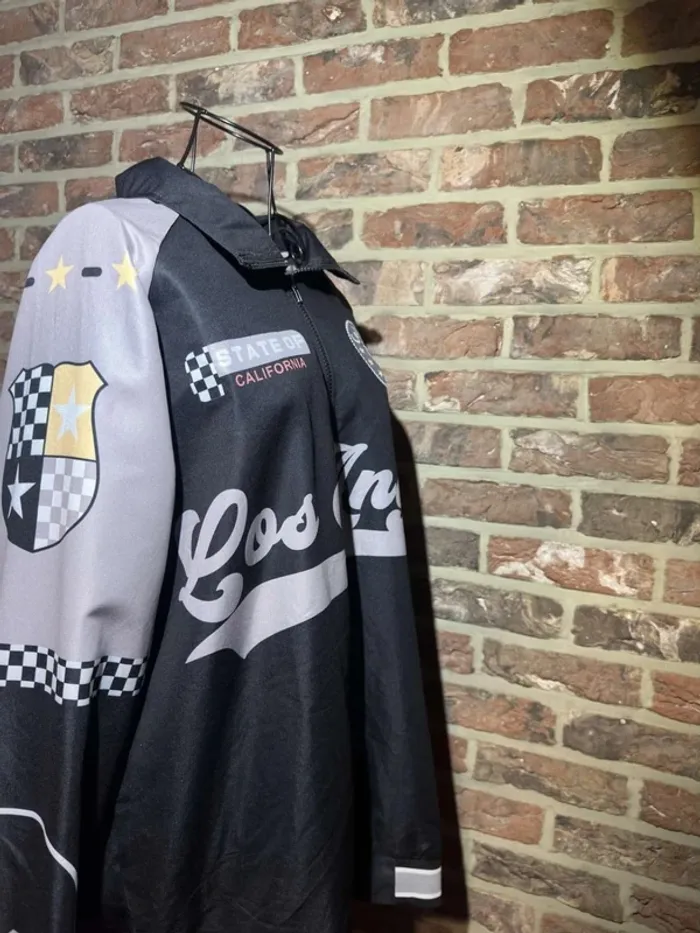 Veste Racing Noire et gris Los Angeles Taille L / 40 - photo numéro 11