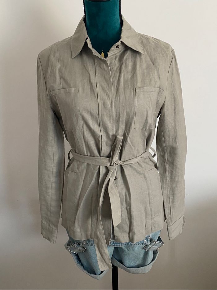Veste Automne Lin Grise  Autre Ton - photo numéro 5