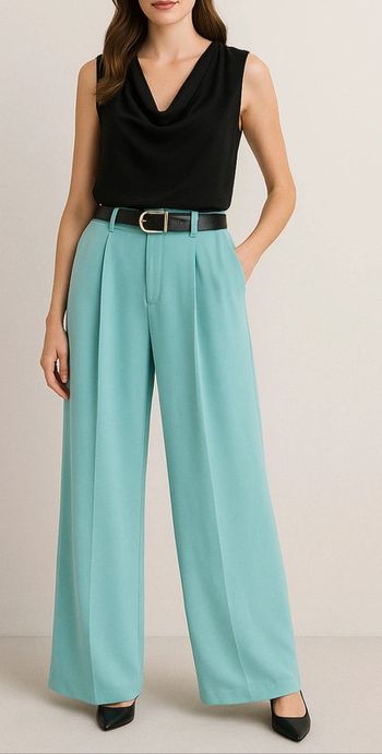 Pantalon fluide tailleur femme