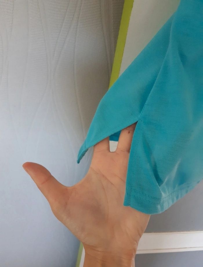 Tee-shirt Anne Fashion turquoise Taille L - photo numéro 2